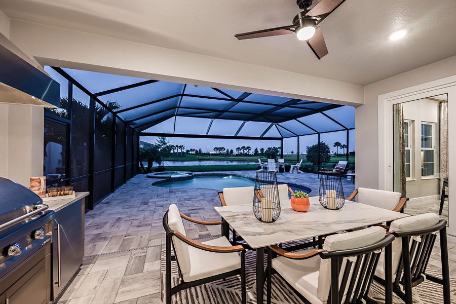 Representative furnished interior of a home built from the Pelican by Homes by WestBay in Crosswind Ranch, Parrish (Image 19).