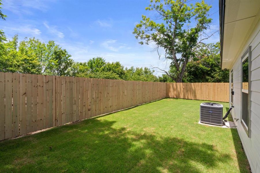 View of fenced backyard View of fenced backyard