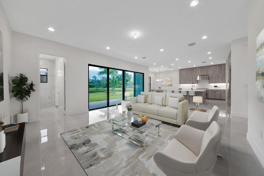 Furnished interior view inside a new home in , Boca Raton (Image 21).