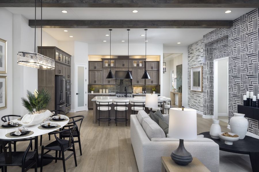 Representative furnished interior of a home built from the Key Largo II by Homes by WestBay in Barrington Preserve, Brandon (Image 12).