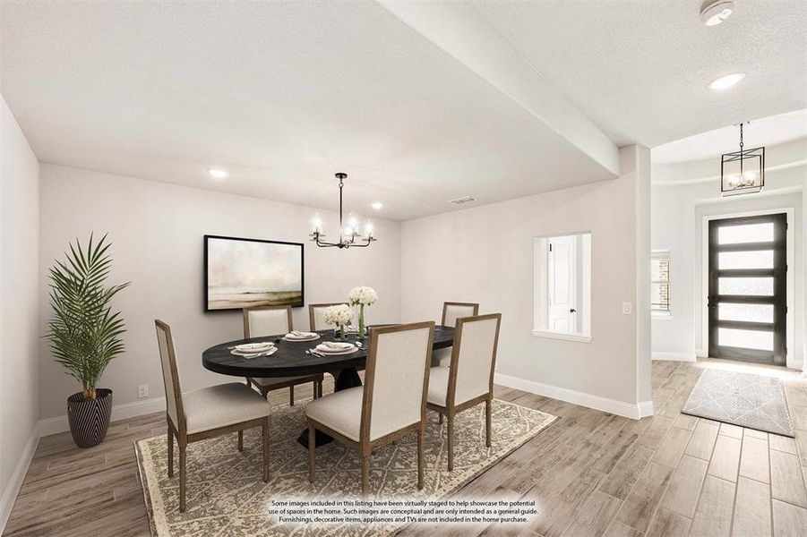 Furnished interior view inside a new home in Hayes Crossing, Midlothian (Image 17).
