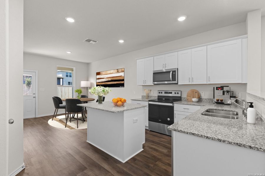 Furnished interior view inside a new home in The Overlook at Creekside, New Braunfels (Image 4). Furnished interior view inside a new home in The Overlook at Creekside, New Braunfels (Image 4).