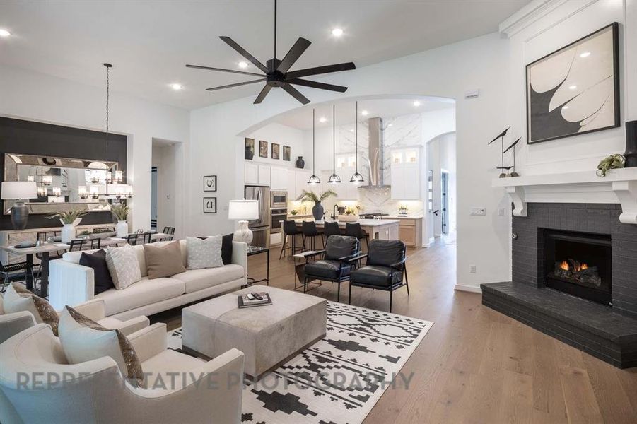 Furnished interior view inside a new home in Sandbrock Ranch: 70ft. lots, Aubrey (Image 10). Furnished interior view inside a new home in Sandbrock Ranch: 70ft. lots, Aubrey (Image 10).