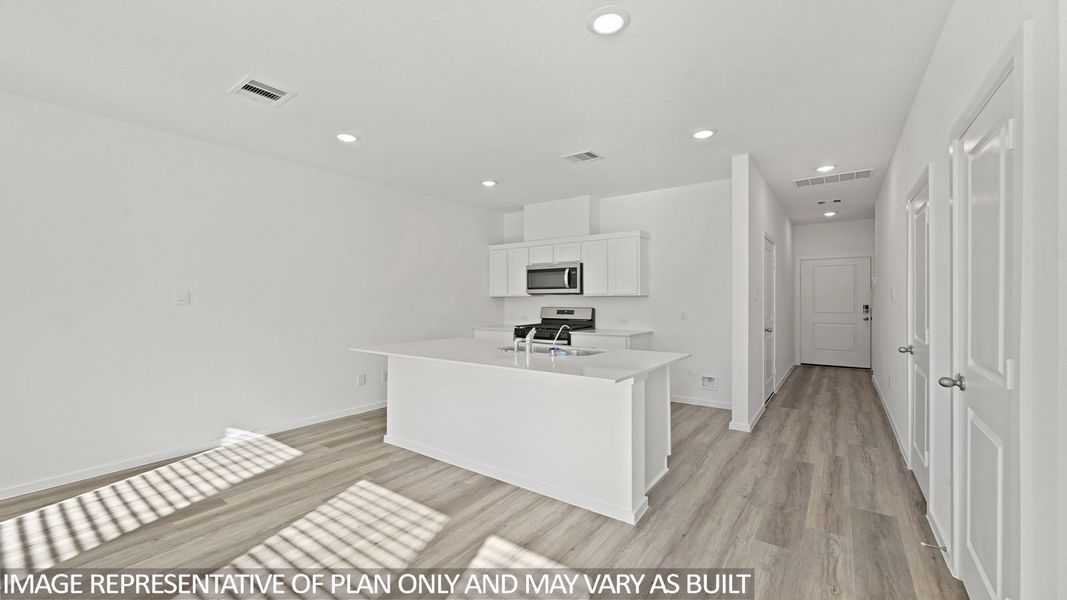 Furnished interior view inside a new home in The Villas at Legacy Park, Houston (Image 4). Furnished interior view inside a new home in The Villas at Legacy Park, Houston (Image 4).