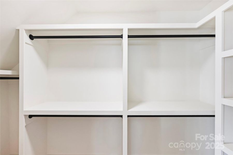 Built out primary closet