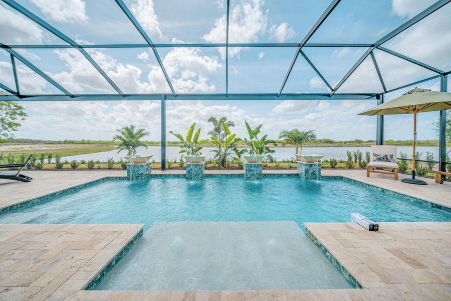 2D floor plan layout for the Willow Signature by GHO Homes in Belterra, Port St. Lucie, FL (Image 3).