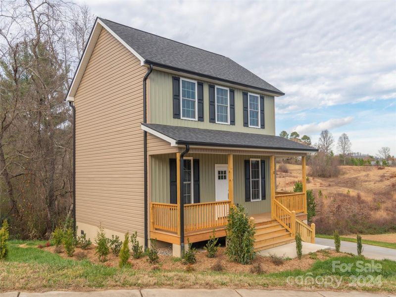 Front exterior of a new home in , Asheville, NC, highlighting curb appeal (Image 2).