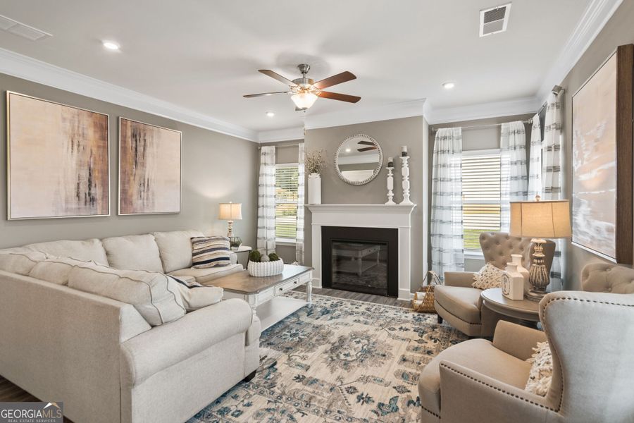 Furnished interior view inside a new home in Bryson Farms, Byron (Image 15).