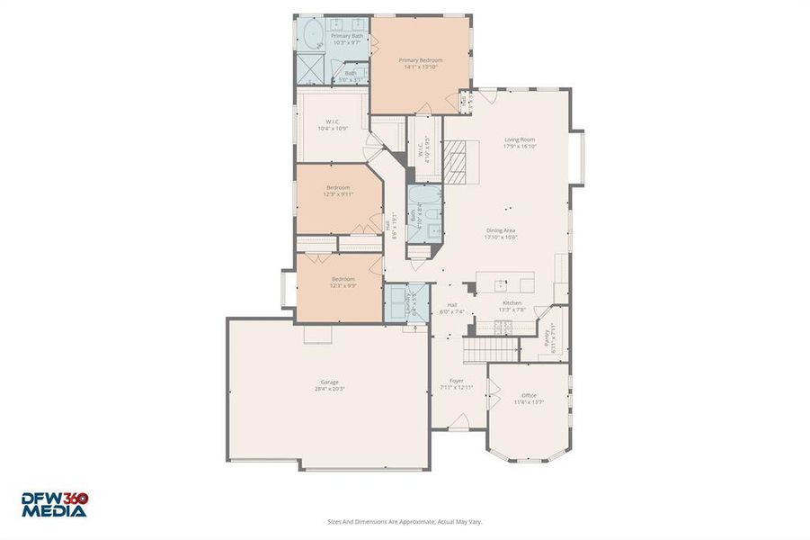 2D floor plan layout of this home in Stone River Glen, Royse City, TX (Image 6). 2D floor plan layout of this home in Stone River Glen, Royse City, TX (Image 6).