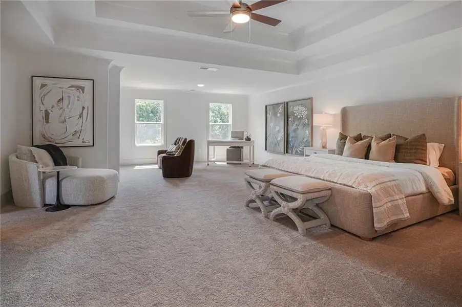 Furnished interior view inside a new home in Steeplechase, Hoschton (Image 17).
