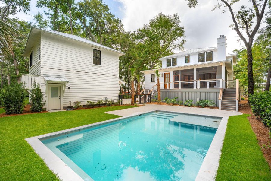 Exterior details and patio area of a home in , Johns Island (Image 49).