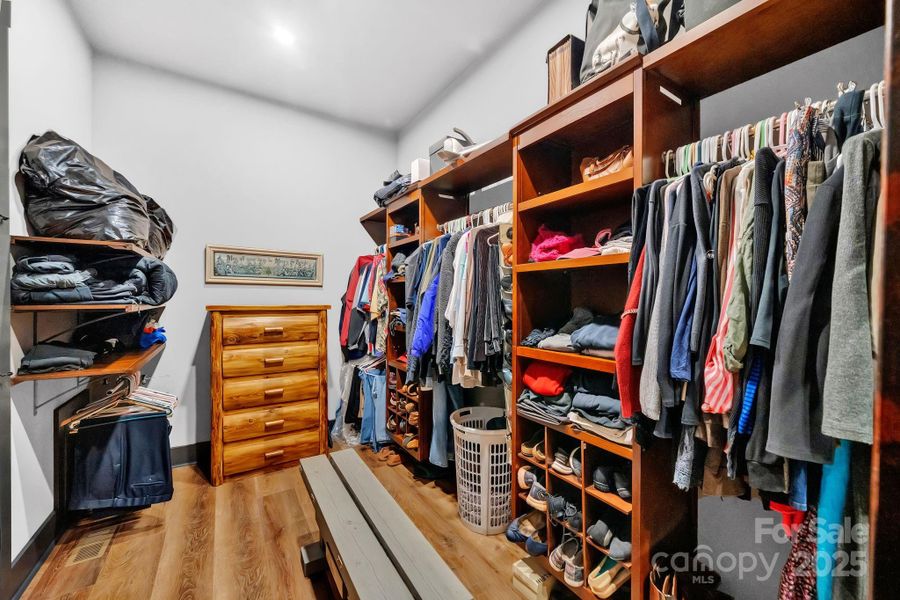 Primary walk in closet