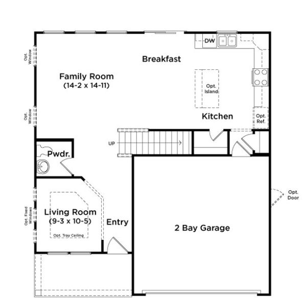 2D floor plan layout for the Catamaran by DRB Homes in Bluffs at Sun Colony, Longs, SC (Image 3). 2D floor plan layout for the Catamaran by DRB Homes in Bluffs at Sun Colony, Longs, SC (Image 3).