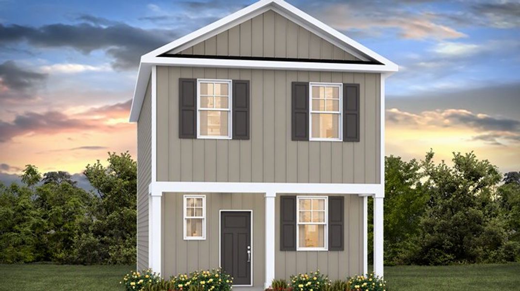 Representative exterior photo of a completed home built from the Ranger by D.R. Horton in The Park at Wilkinson, Orangeburg, SC (Image 14).