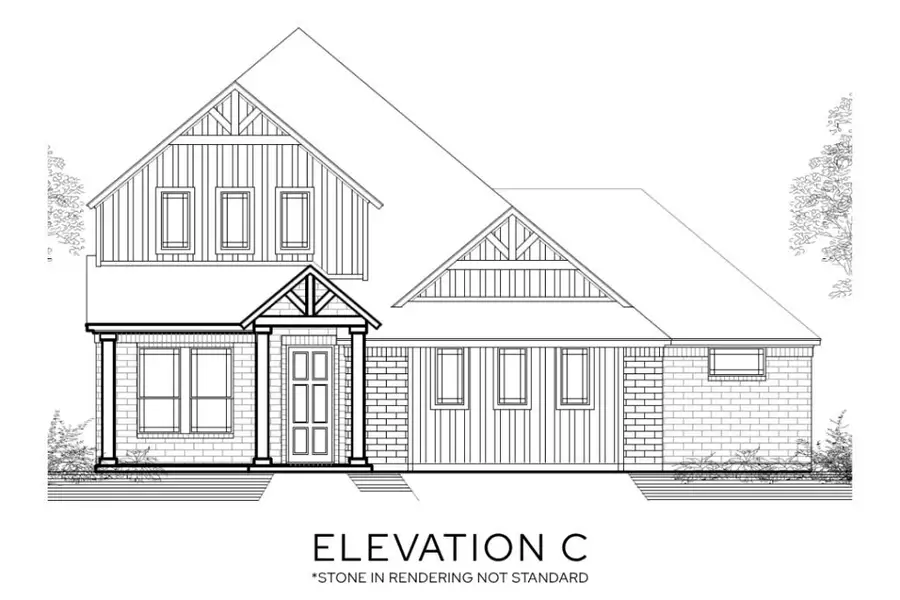 Representative rendering of the exterior for the The Monticello by Lillian Custom Homes (Image 7). Representative rendering of the exterior for the The Monticello by Lillian Custom Homes (Image 7).