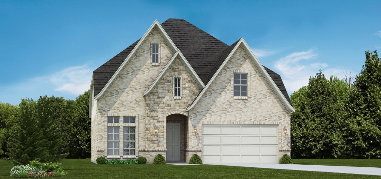 Representative exterior photo of a completed home built from the Aiden by Our Country Homes in Lakes of River Trails, Richland Hills, TX (Image 20).