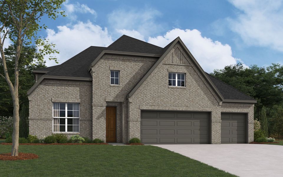 Representative exterior photo of a completed home built from the The Freeport II by William Ryan Homes in Aster Park, McKinney, TX (Image 4).