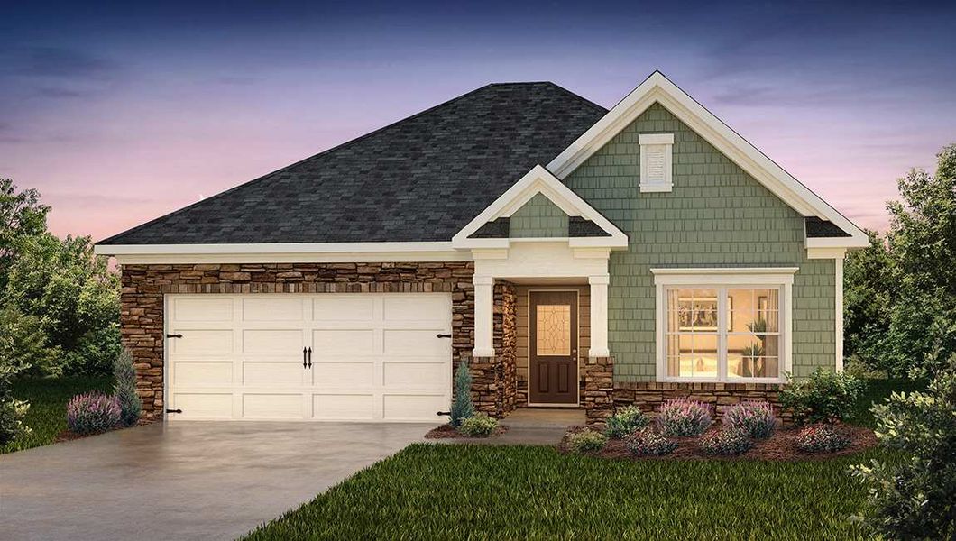 Representative exterior photo of a completed home built from the Aria by D.R. Horton in Rolling Hills, Candler, NC (Image 2). Representative exterior photo of a completed home built from the Aria by D.R. Horton in Rolling Hills, Candler, NC (Image 2).