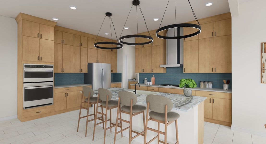 Representative furnished interior of a home built from the Sabino Plan 4506 by Tri Pointe Homes in Waterston Central, Gilbert (Image 3).