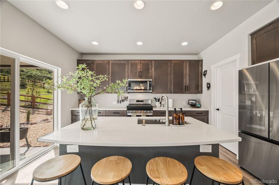 Furnished interior view inside a new home in , Monument (Image 6).