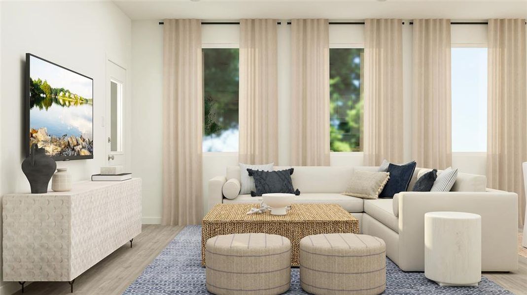 Sitting room with wood finished floors Sitting room with wood finished floors