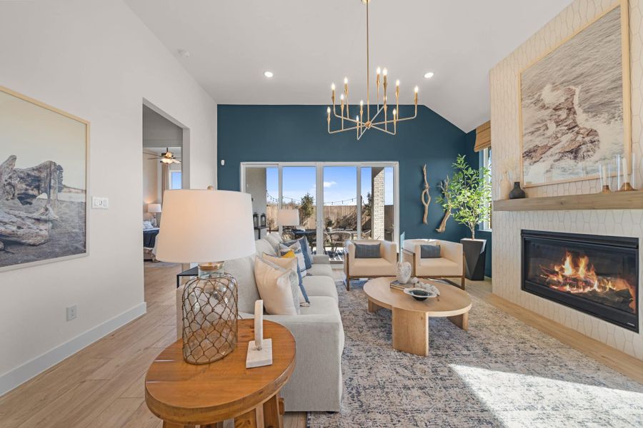 Furnished interior view inside a new home in Beacon Point, Texas City (Image 74).