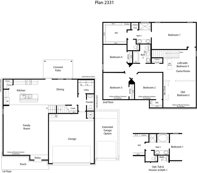 2D floor plan layout for the Aspen by D.R. Horton in Village at Nolan Heights, Harker Heights, TX (Image 2).