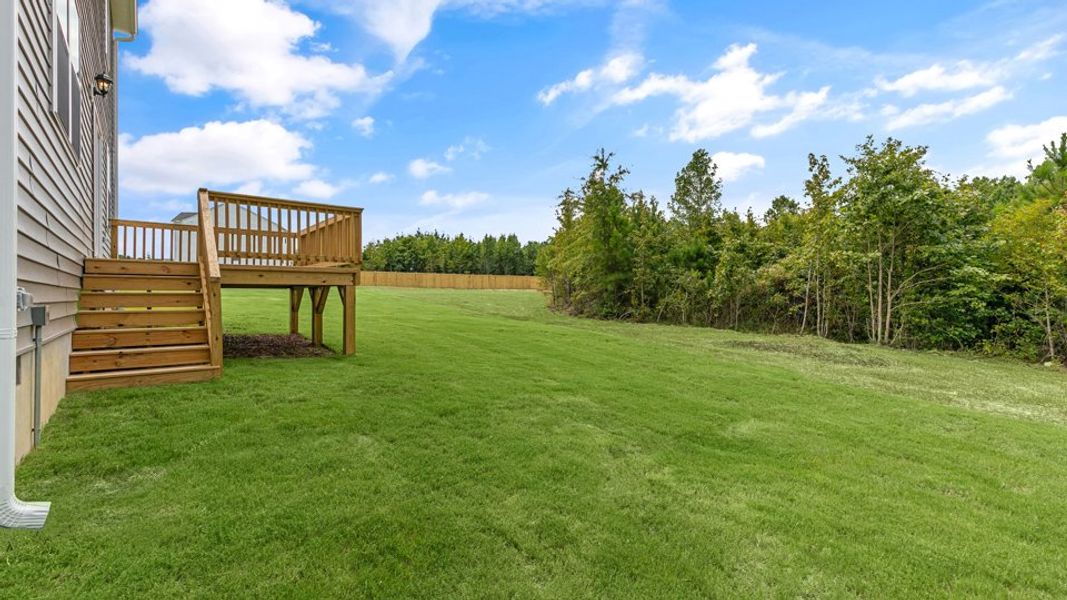 Exterior details and patio area of a home in Baker Farm, Youngsville (Image 18).
