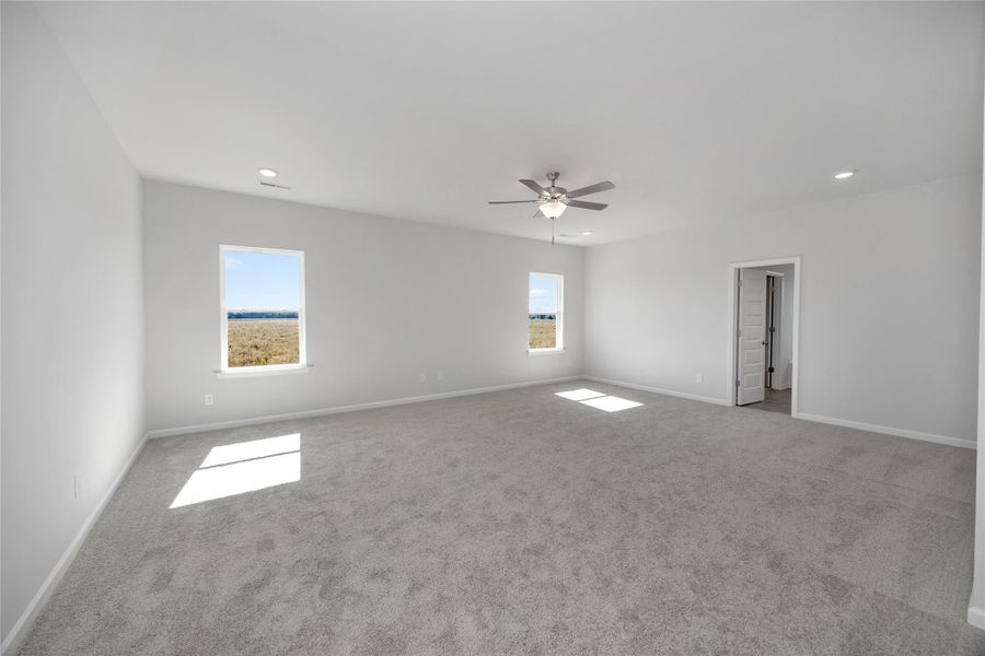 The Harrington- 21'x16' Primary Suite. Sample image for illustration; upgrades, options, and colors may vary. The Harrington- 21'x16' Primary Suite. Sample image for illustration; upgrades, options, and colors may vary.