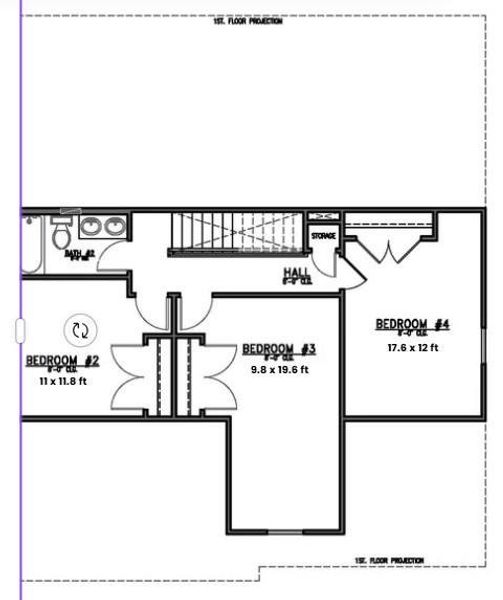 2D floor plan layout of this home in Lexington Heights, Willis, TX (Image 3).