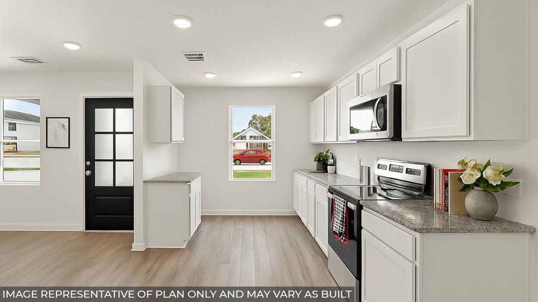 Furnished interior view inside a new home in Castles Edge, Willis (Image 3).