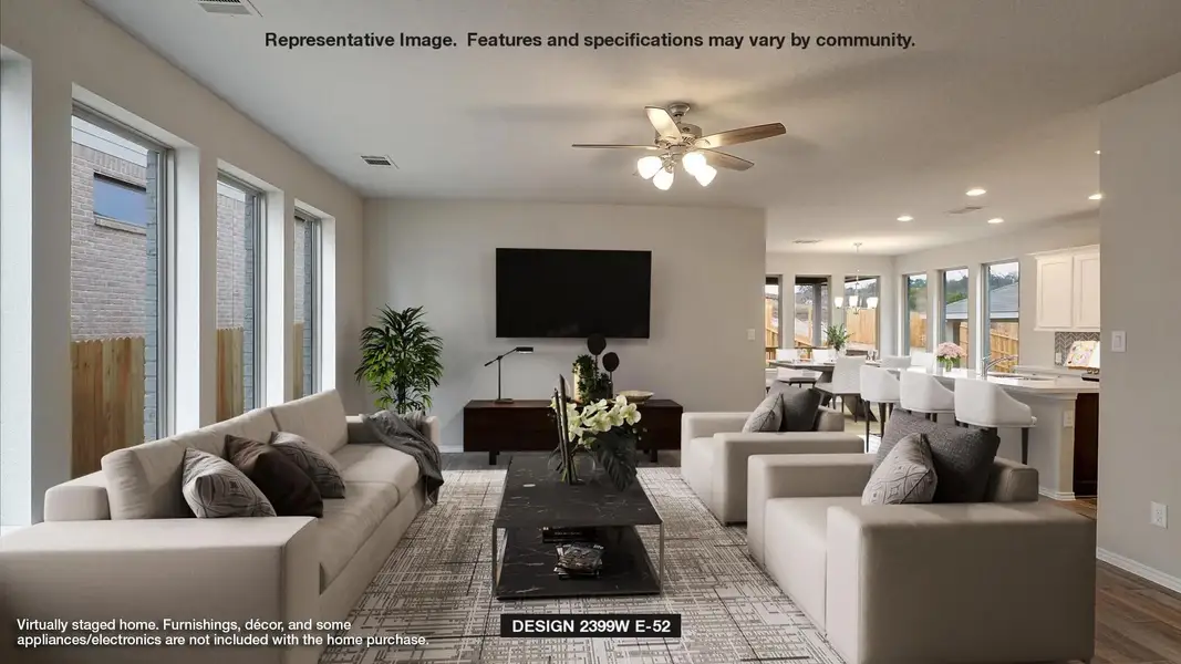 Furnished interior view inside a new home in Austin Point 40', Richmond (Image 5). Furnished interior view inside a new home in Austin Point 40', Richmond (Image 5).