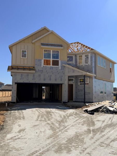 In-progress construction of a new home in Bridgeland, Cypress, TX (Image 25).
