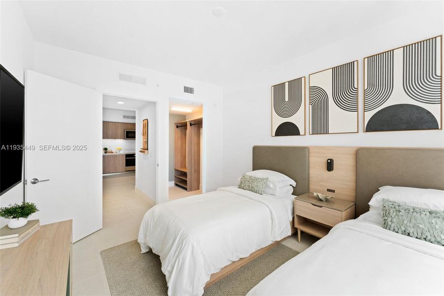 Furnished interior view inside a new home in , Miami (Image 31).