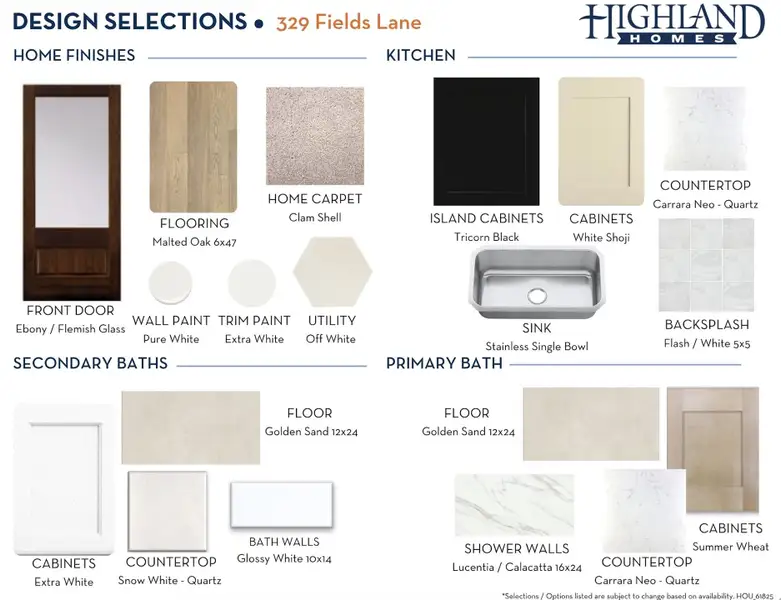 Sample of building materials used in homes in Woodforest Townhomes: Townhomes: The Villas, Montgomery (Image 19).