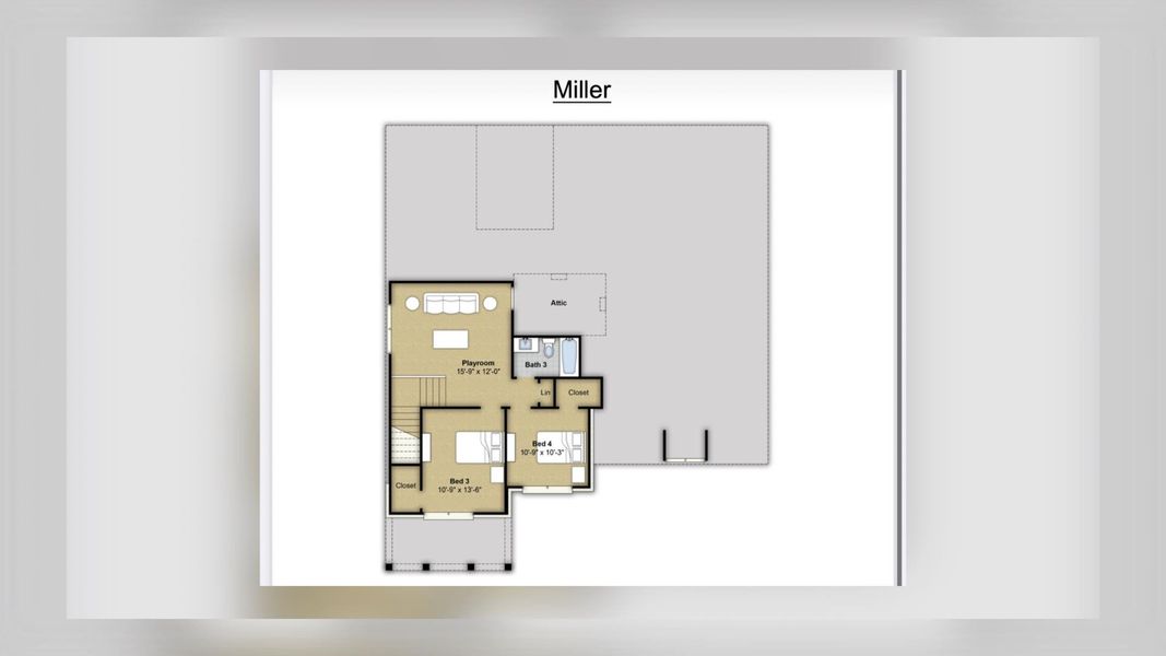 2D floor plan layout of this home in Lockwood, Collierville, TN (Image 3).