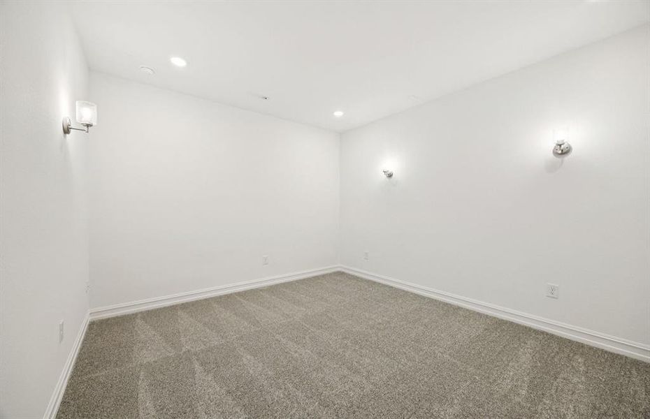 Media room on second floor Media room on second floor