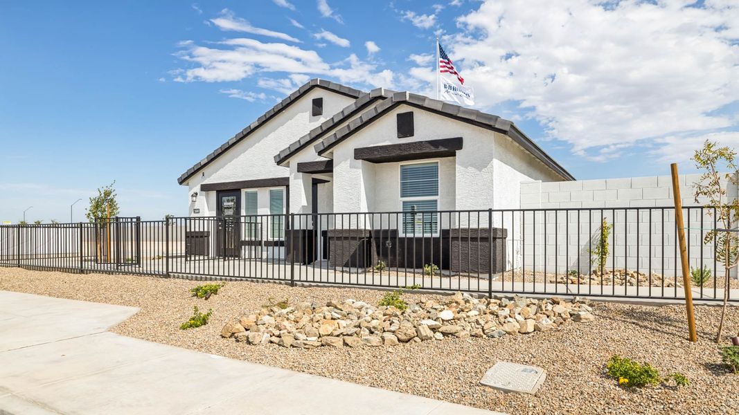 Representative exterior photo of a completed home built from the Easton by D.R. Horton in Remington, Buckeye, AZ (Image 18).