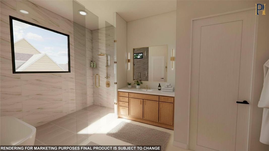 Furnished interior view inside a new home in , Katy (Image 26).
