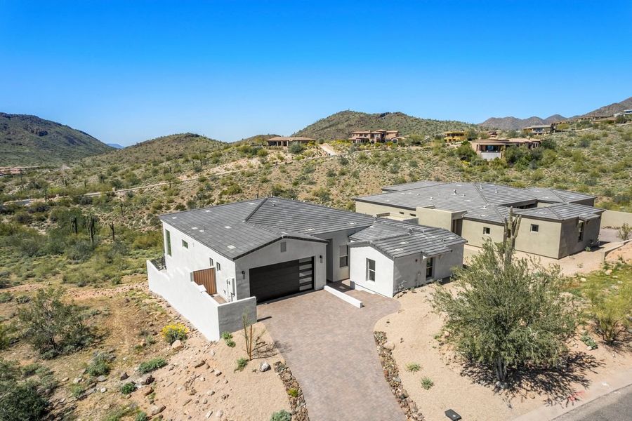 Representative exterior photo of a completed home built from the Overlook by KLMR Homes in Bellos at The Summit, Fountain Hills, AZ (Image 22).