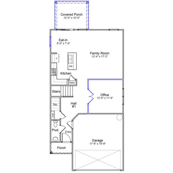2D floor plan layout of this home in Central Creek, Goose Creek, SC (Image 5).
