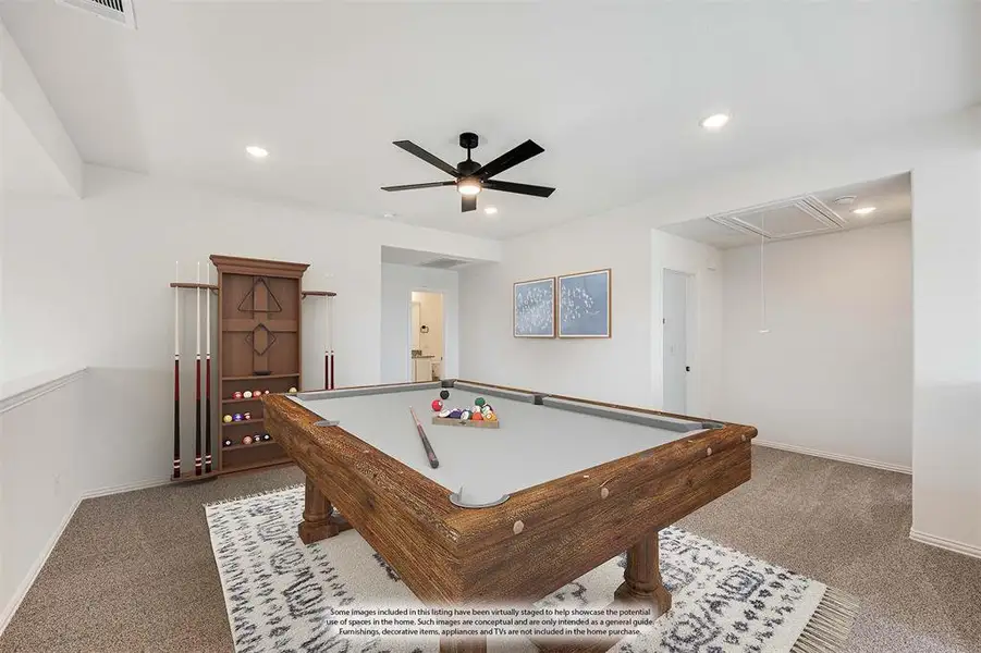 Furnished interior view inside a new home in Waterscape Classic 60s, Royse City (Image 11).