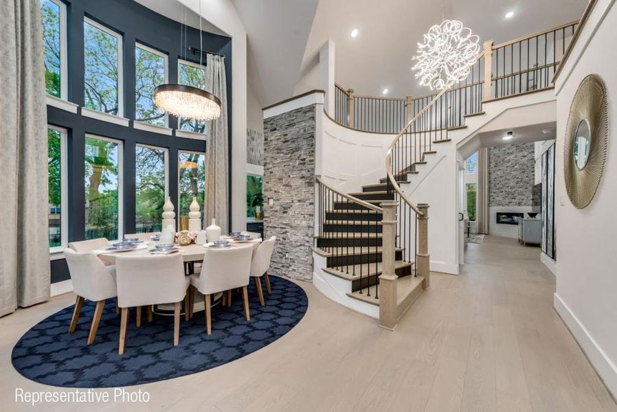 Furnished interior view inside a new home in Grand Braniff Park, Irving (Image 5).