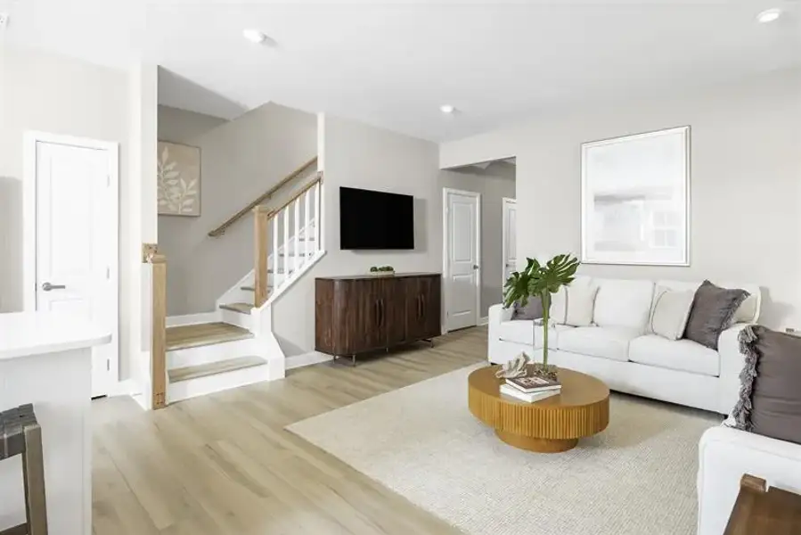 Representative furnished interior of a home built from the Odessa by Ryan Homes in Townes At Abner Creek, Greer (Image 16).
