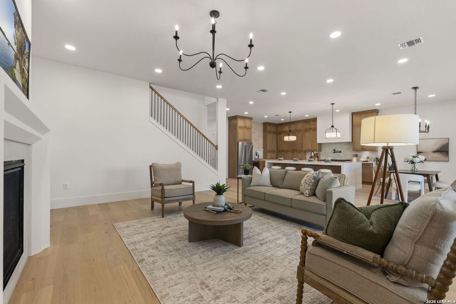 Furnished interior view inside a new home in , Bandera (Image 38).