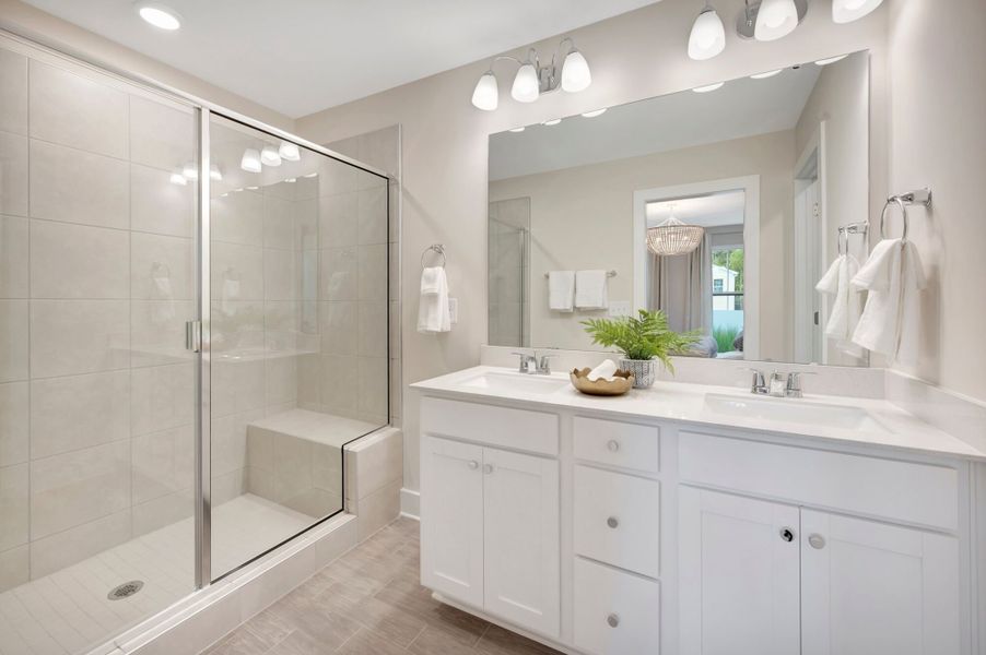 Representative furnished interior of a home built from the Vienna by Mattamy Homes in Ashmore Townes, Garner (Image 17).
