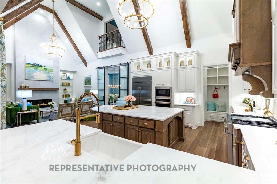 Furnished interior view inside a new home in Star Trail, Prosper (Image 4).
