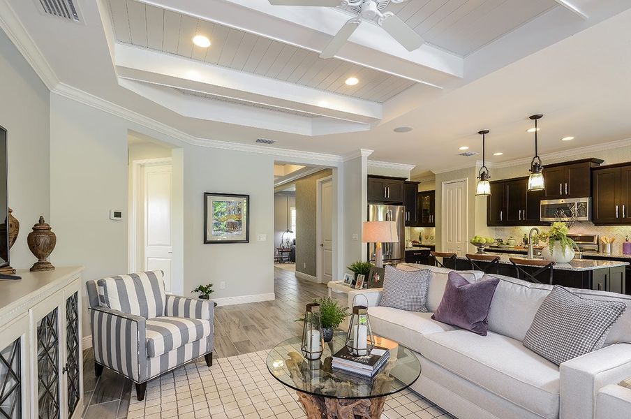 Representative furnished interior of a home built from the White Star by Neal Communities in SkySail, Naples (Image 11).