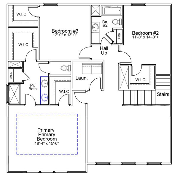 2D floor plan layout of this home in Citadel Point at Southbridge, Sneads Ferry, NC (Image 3).