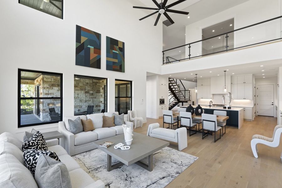 Furnished interior view inside a new home in Milky Way at River Place, Austin (Image 40). Furnished interior view inside a new home in Milky Way at River Place, Austin (Image 40).